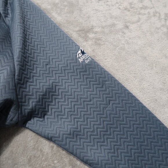 Adidas Jacket Women L Blue Textured Layer Jacket Full Zip Embroidery Golf Gym - Picture 12 of 16